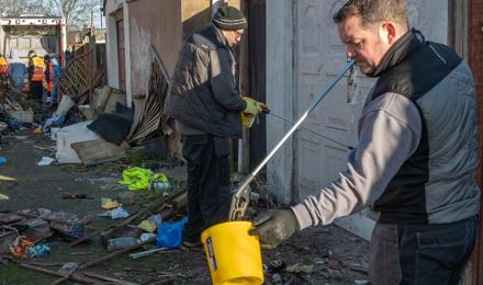 Cleaning up an alleyway