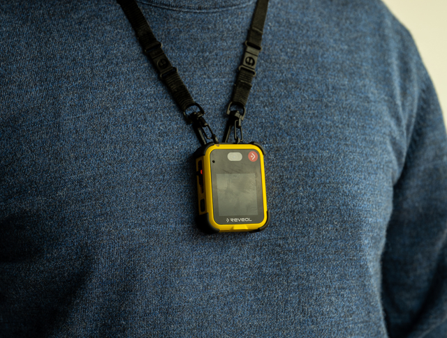 A Midland Heart Employee Wearing A Body Worn Camera