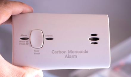 A carbon monoxide alarm