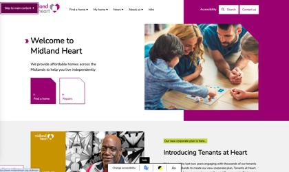 Screenshot Showing Accessible Website Homepage