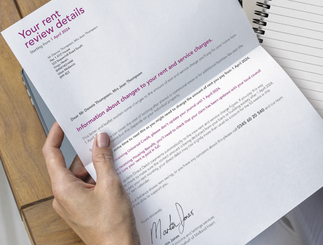 A rent review letter