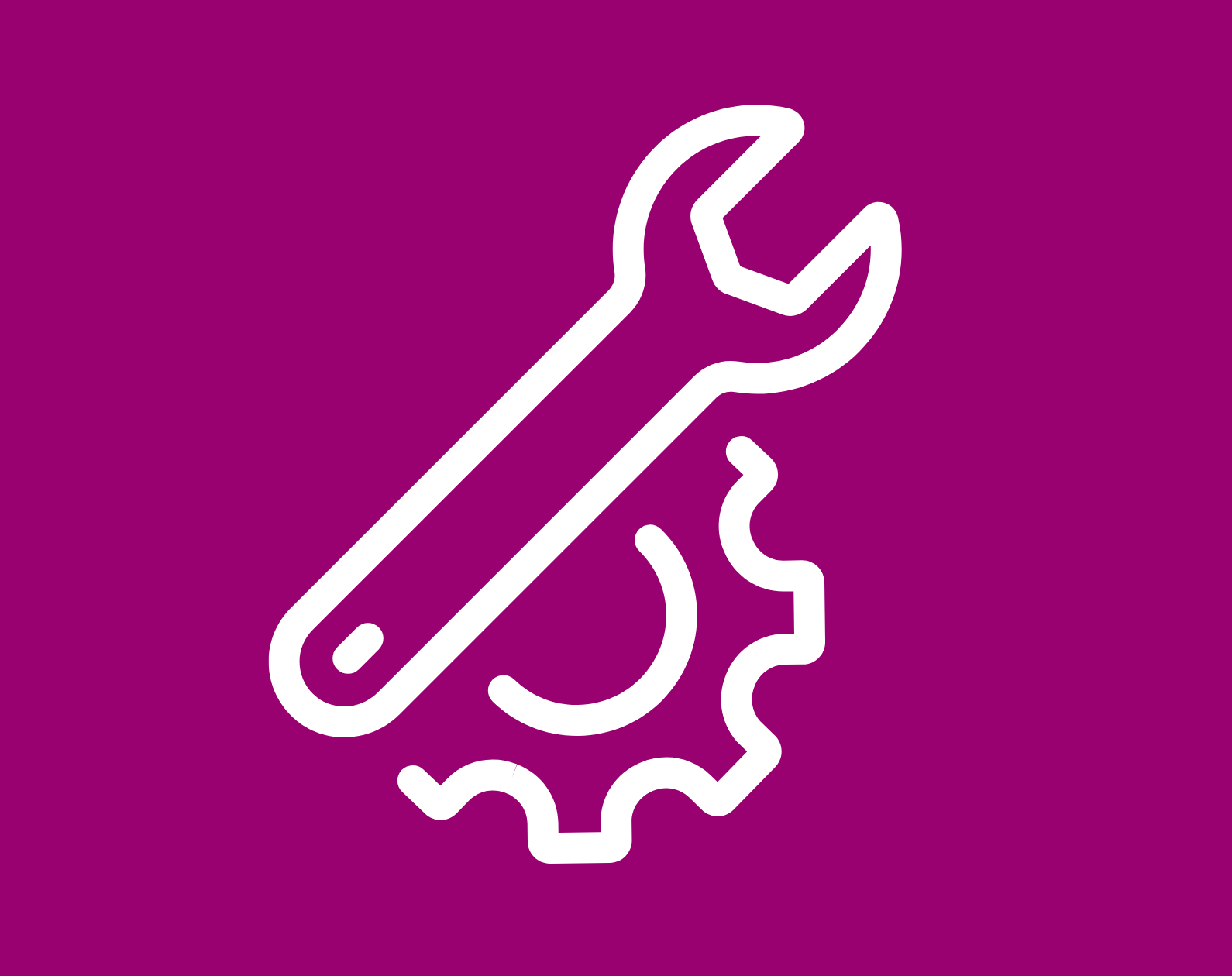 Repairs icon of a spanner and a cog