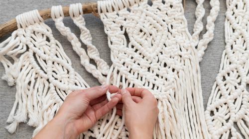 Person Using Macrame Technique (1)