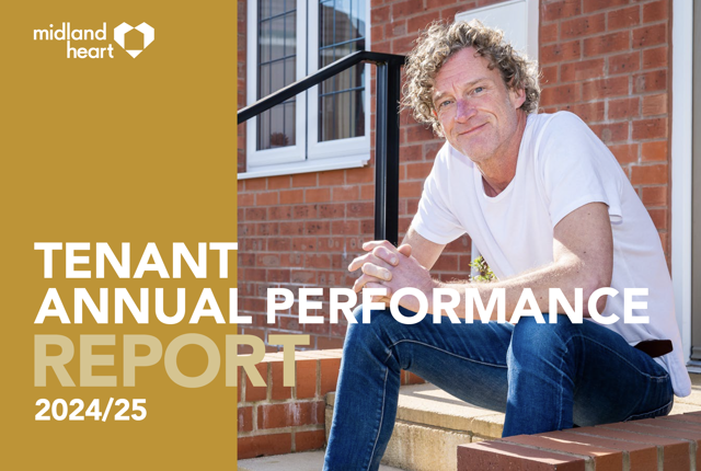 Annual Performance Report Cover With Man Sitting On His Doorstep