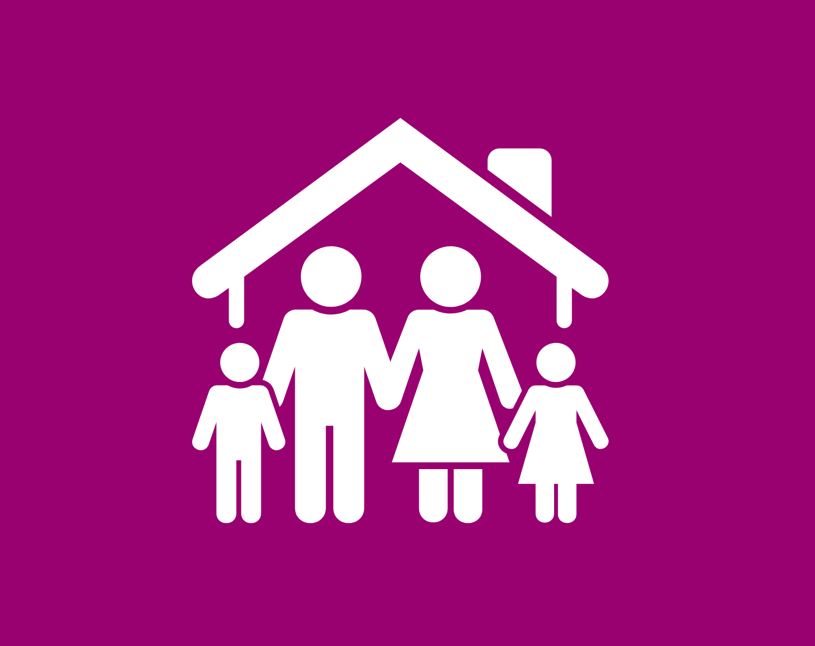 Icon of a family in front of their home