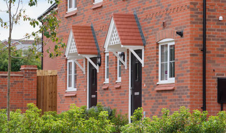 Front of 2 homes at Plough Hill in Nuneaton