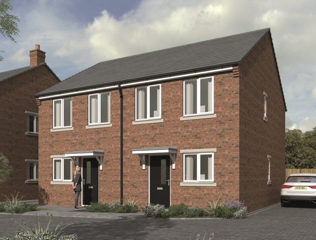Computer-generated image of new homes to give an idea of what they will look like