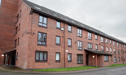 A row of homes at Priory Court