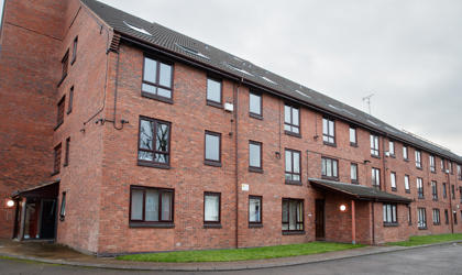 A row of homes at Priory Court