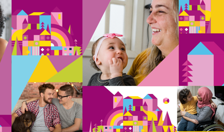 Customer annual report banner showing lots of different people