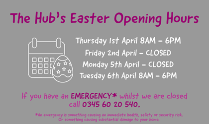 Hub Easter Opening Hours