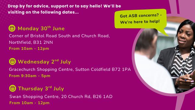 Image Showing Event Dates And A Woman Wearing A Striped Top Talking To A Man Who Is Facing Away From The Camera (1)