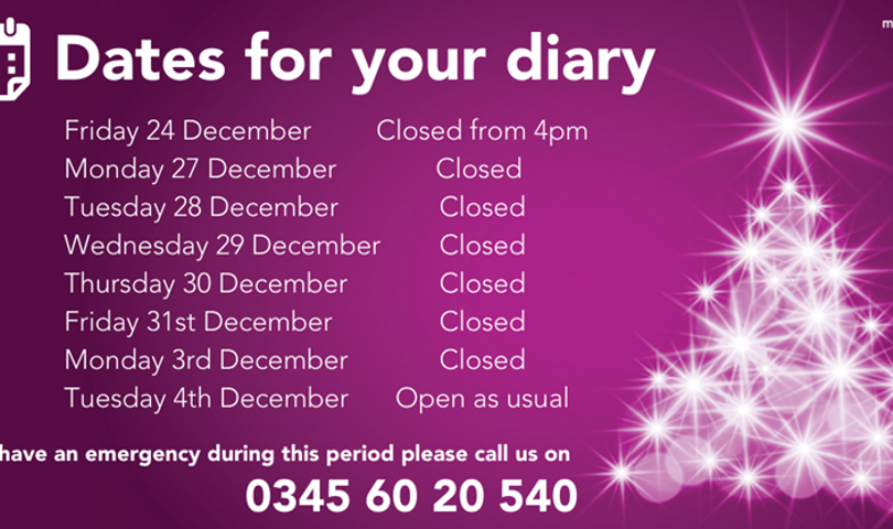 Christmas Opening Hours 2021
