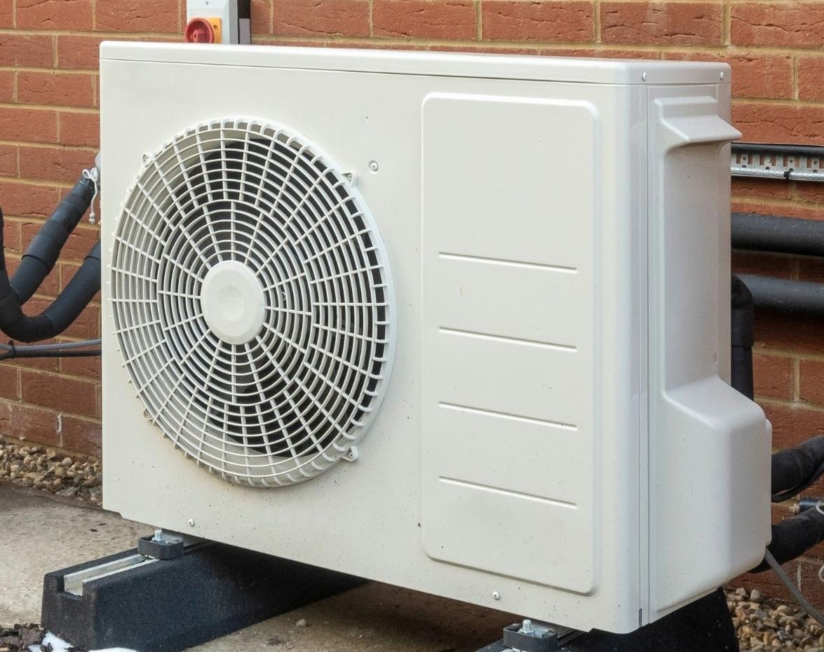 An outdoor air source heat pump