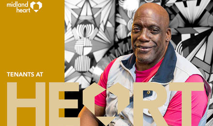 Corporate Plan Cover With A Tenant Sitting In Front Of His Artwork