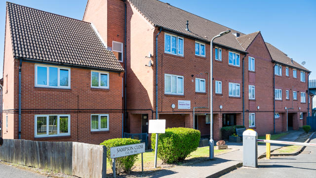 The Front Of Sampson Close With The Road Sign
